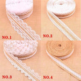 Natural Burlap Lace Craft Ribbon Roll