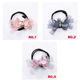 Flower Tiara Hair Tying Tool (2pcs)