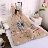 Wearable Blanket Lazy Quilt with Sleeves