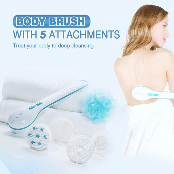 Spin Spa Body Brush with 5 Attachments（1 set）