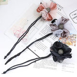 Flower Tiara Hair Tying Tool (2pcs)
