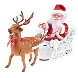 Elk Pulling Santa Claus