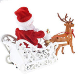 Elk Pulling Santa Claus