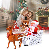 Elk Pulling Santa Claus