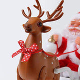 Elk Pulling Santa Claus