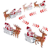 Elk Pulling Santa Claus