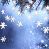 Three-dimensional Snowflake String (2pcs)