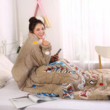 Wearable Blanket Lazy Quilt with Sleeves