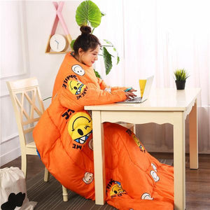 Wearable Blanket Lazy Quilt with Sleeves