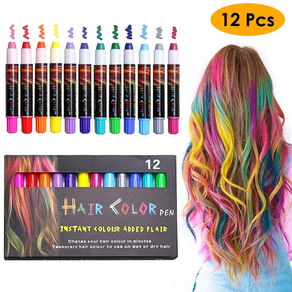 12 Color Temporary Hair Dye Christmas Gift For Kids